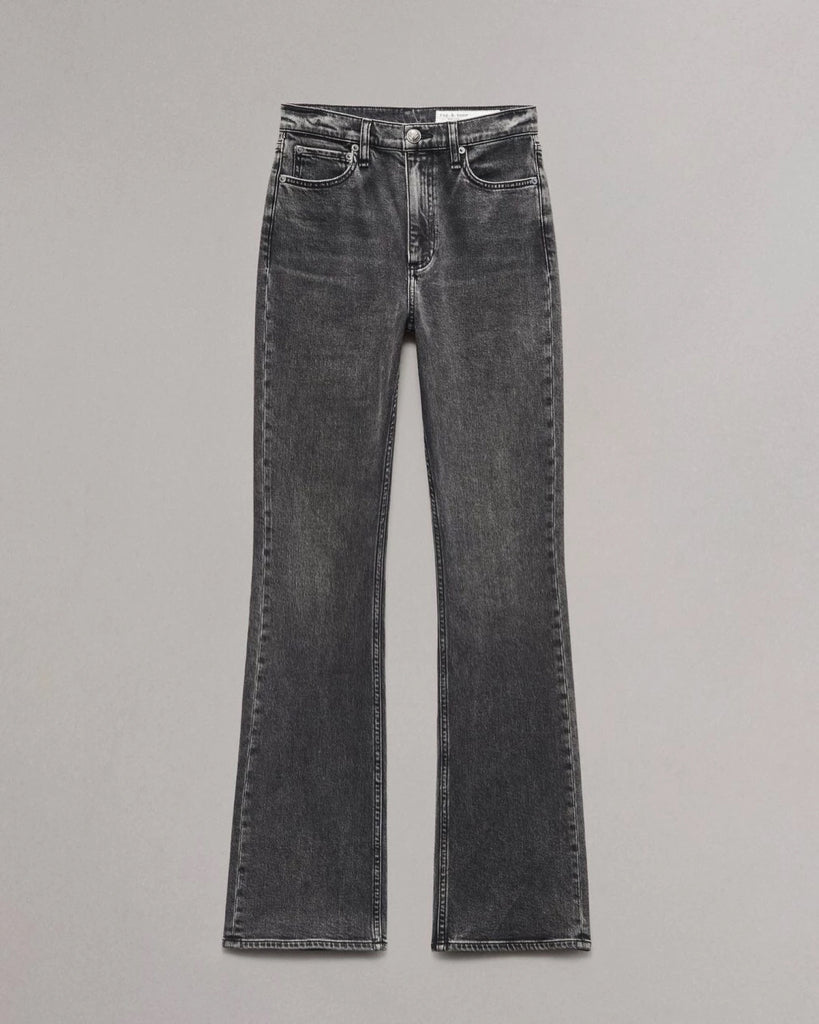 NWT Rag n Bone Peyton Bootcut Jean Vintage Stretch Denim inky Black Sz 24 womens