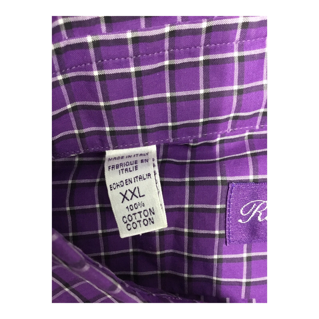 RALPH LAUREN Size XXL Purple Long Sleeve Button