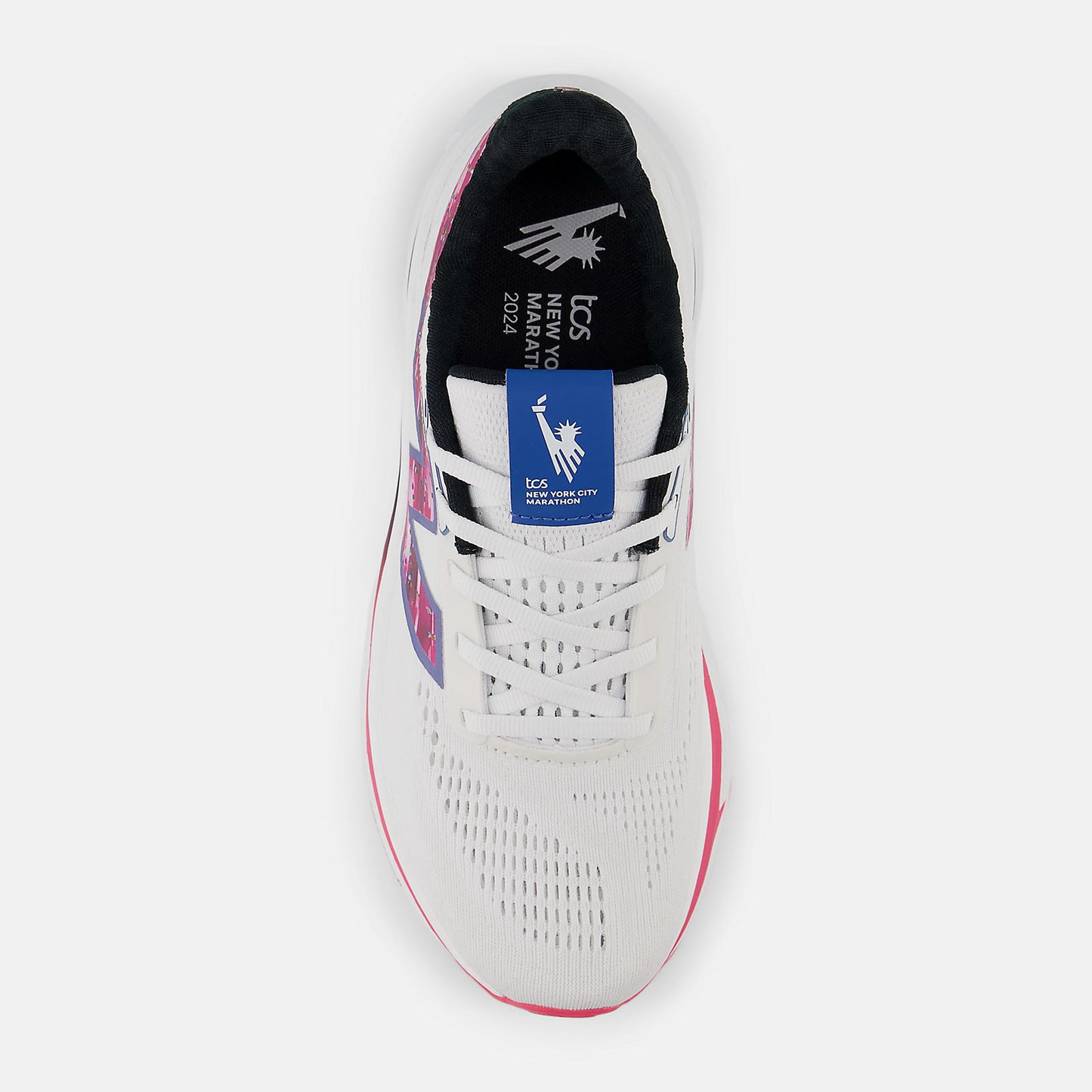 New Balance TCS NYC Marathon® Fresh Foam X 1080v14 Wms Sz 15 White with Hi-pink