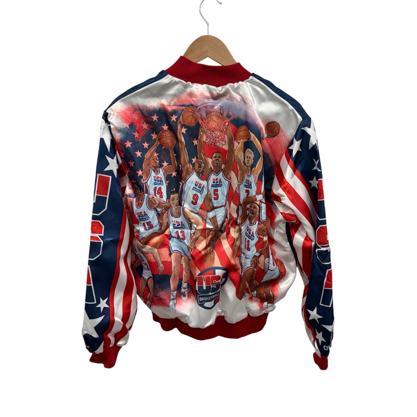 Chalk Line Vtg Rare 1992 NBA Dream Team USA Basketball Fanimation Men Jacket Sz L