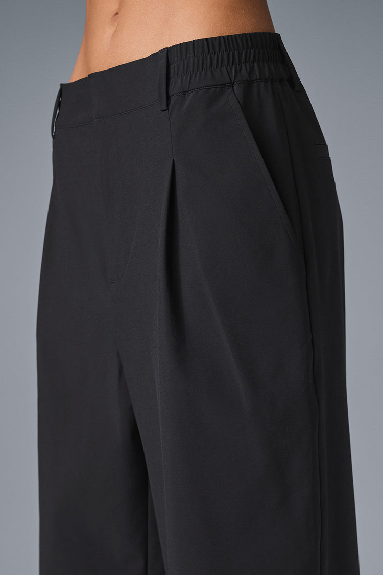 Alo Yoga Black High Waist Pursuit Women Trouser Regular Size M NWT
