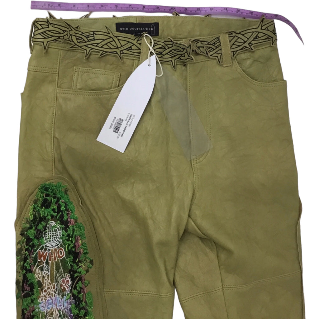 WHO DECIDES WAR Size 32 = MED Olive Jeans