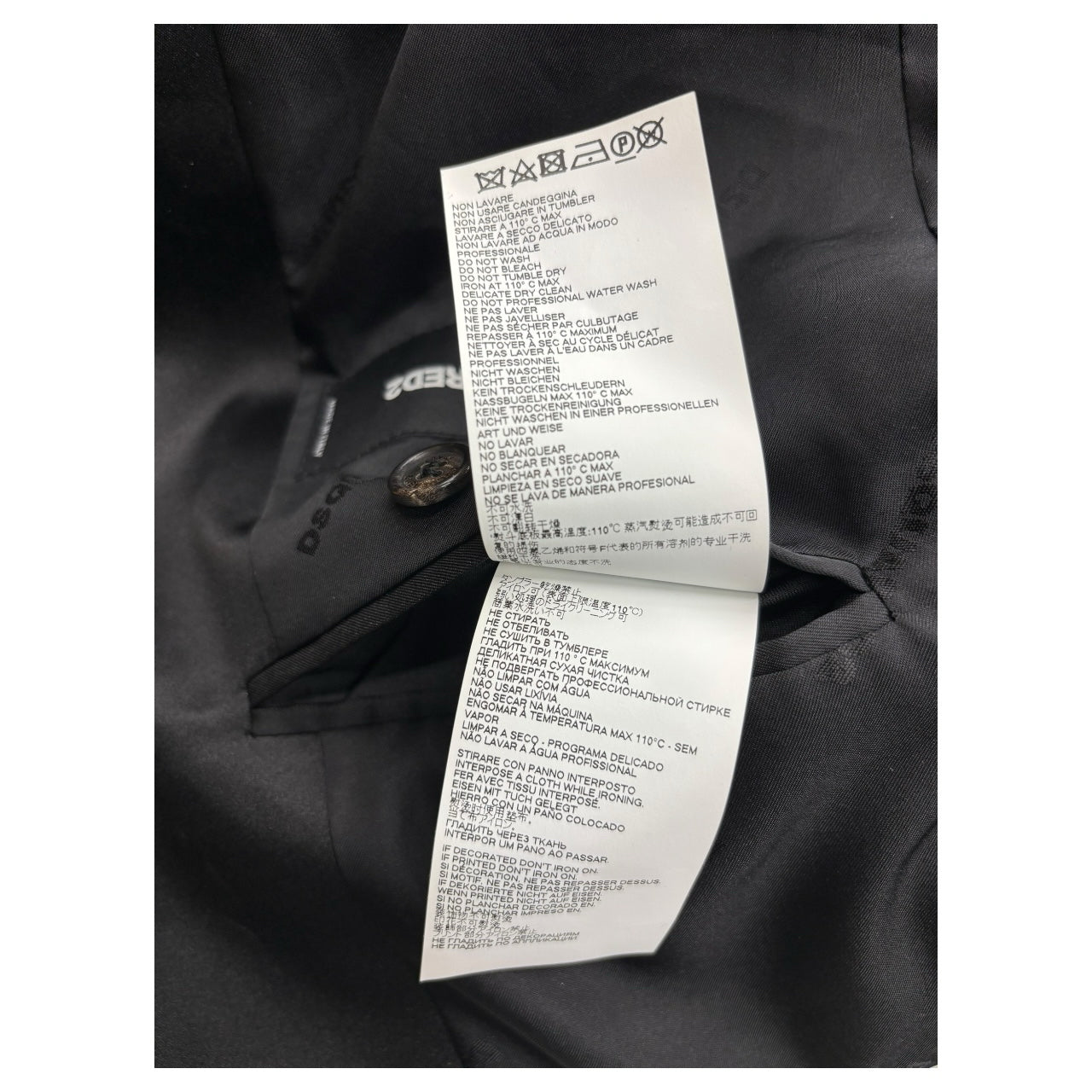 DSQUARED2 GLITTER TWEED BLUE BLACK SLIK BLEND SUIT BLAZER SZ 52
