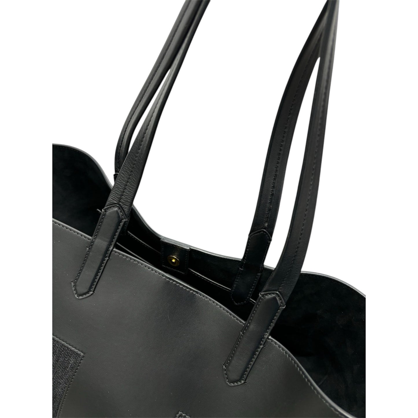 Tom Ford Women Black Gold Hardware Large Tote Handbag