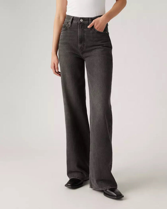NWT Levi’s Women Ribcage Black Wide Leg Jeans Size 27