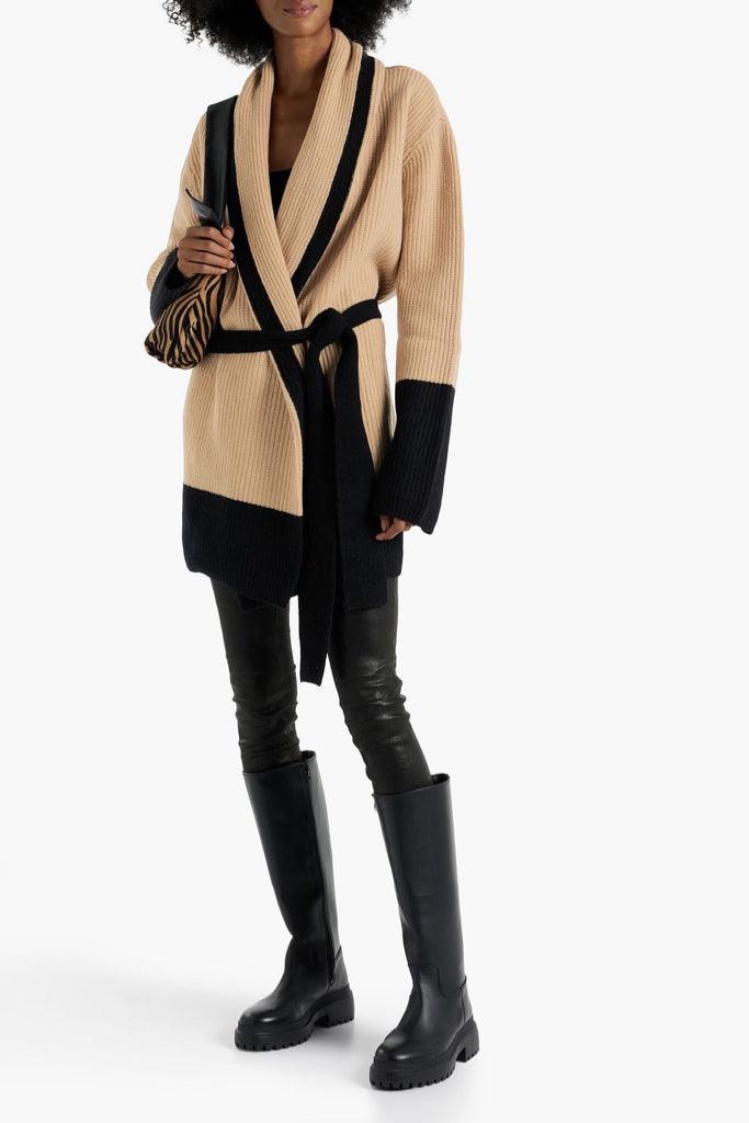 NWT SER.O.YA Quin Two-Tone Wool Cardigan Wms Sz M