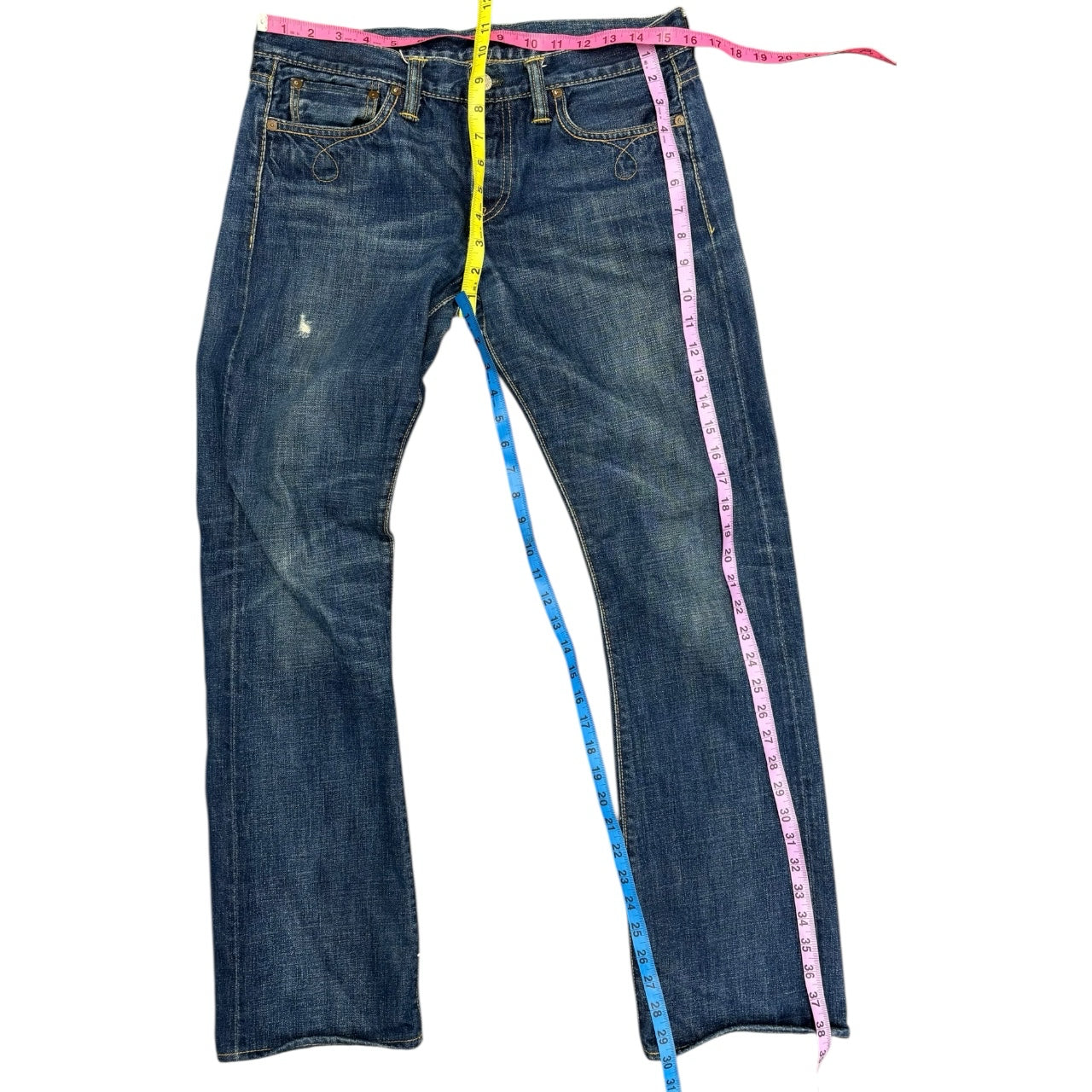 RRL Ralph Lauren Japanese Selvedge Western Slim Fit Navy Blue Jeans Mens Sz 29