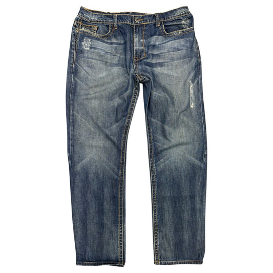 Vintage Monarch Made In USA Straight Leg Medium Wash W/ Embroidery Pocket 42W