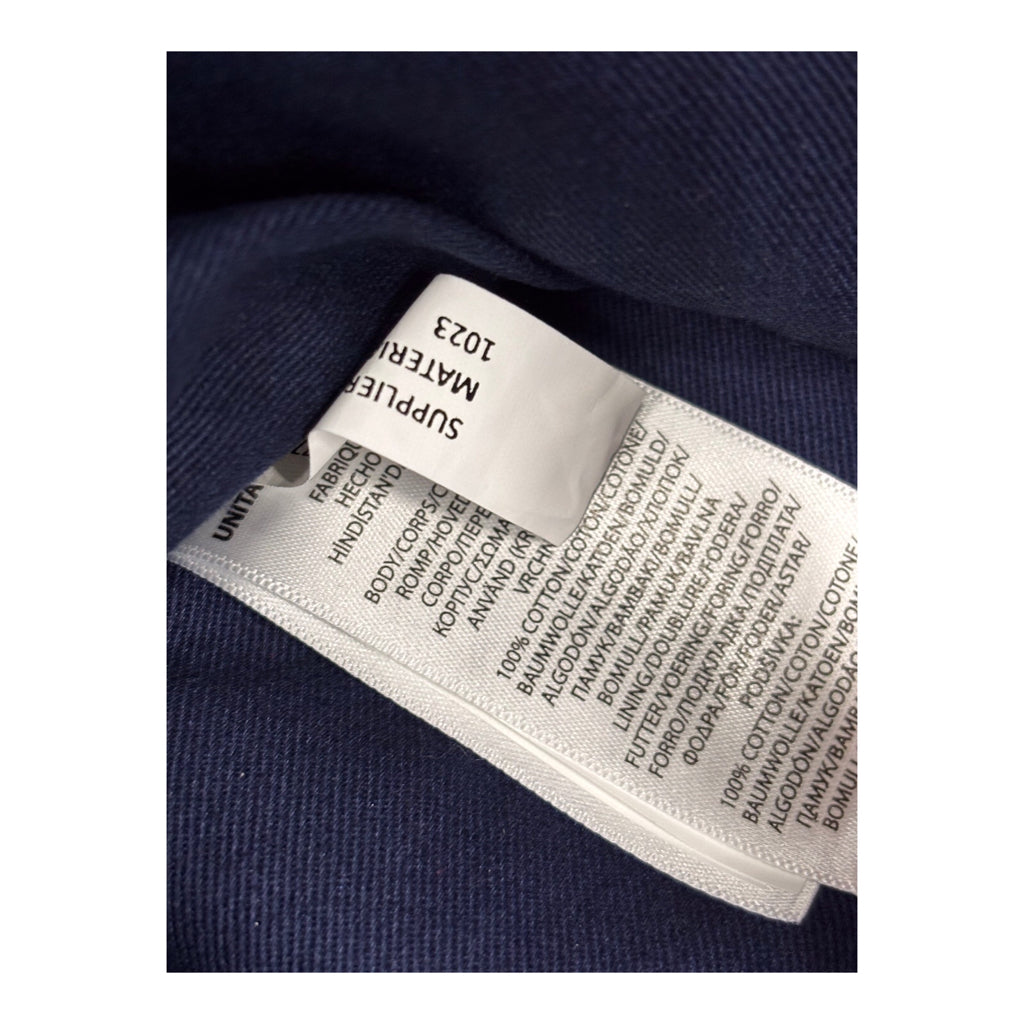 POLO RALPH LAUREN Navy Blue Polo Bear Painting Leather Canvas Backpack Vintage