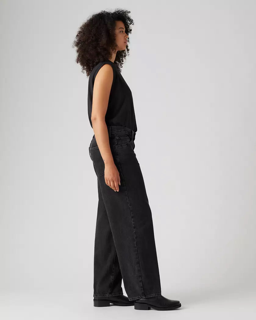 NWT Levi's Premium Baggy Dad Wmns Jeans Sz 29 x 30 Boot Barn Black No Stretch