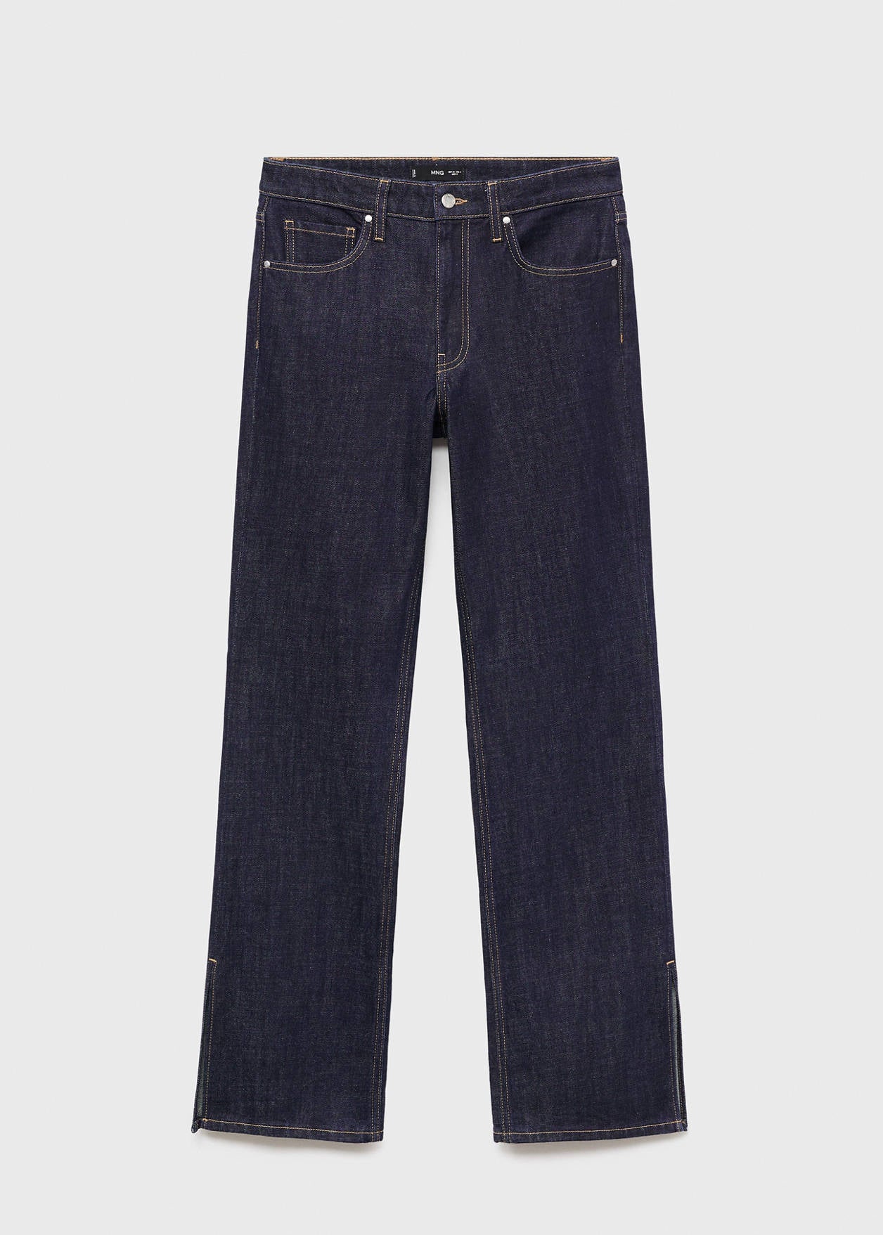 Mango Anais Dark Blue Striaght Leg Women Denim Jeans Sz 10 NWT