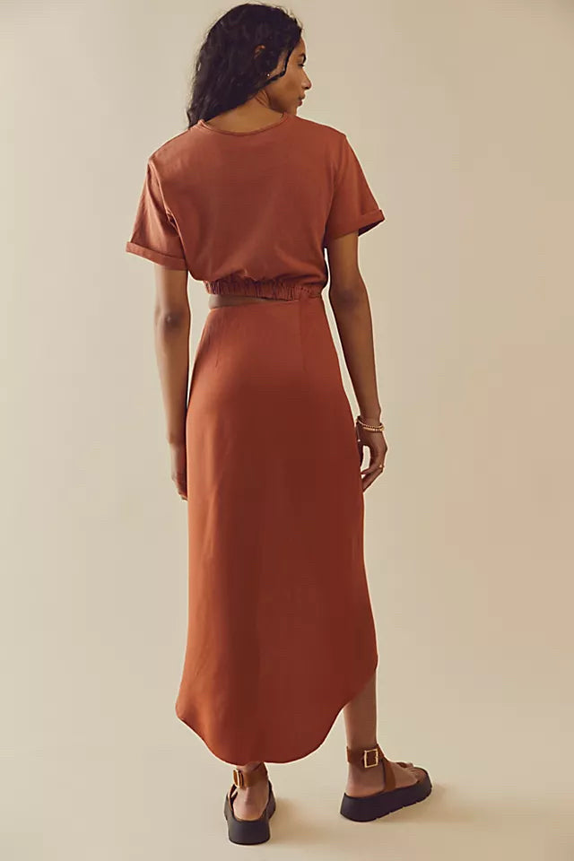 NWT Free People Rae Max Dress In Siena Wmns Sz S Side Cutout