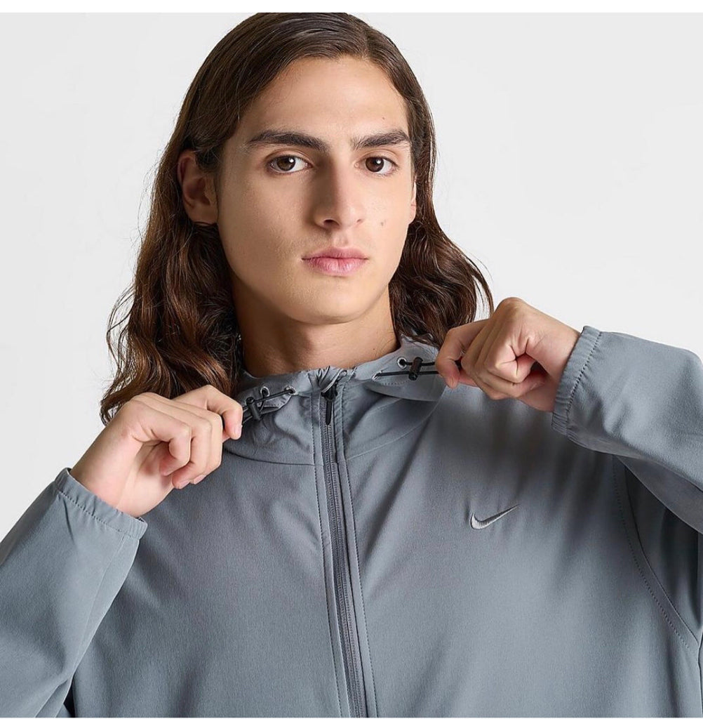 Men's Nike Repel Unlimited Water-Repellent Hooded Versatile Gray Jacket Sz M
