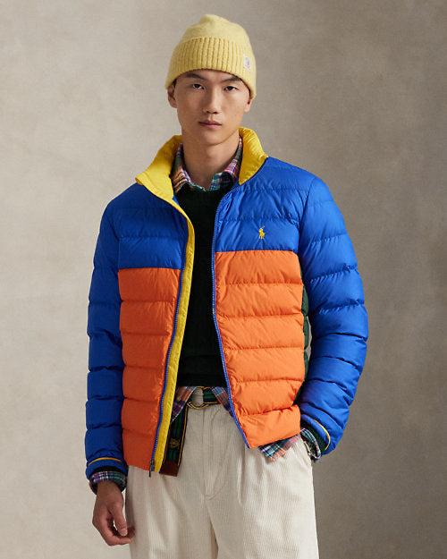 NWT Polo Ralph Lauren The Colden Packable Colour-Block Mns Sz L Puffer Jacket