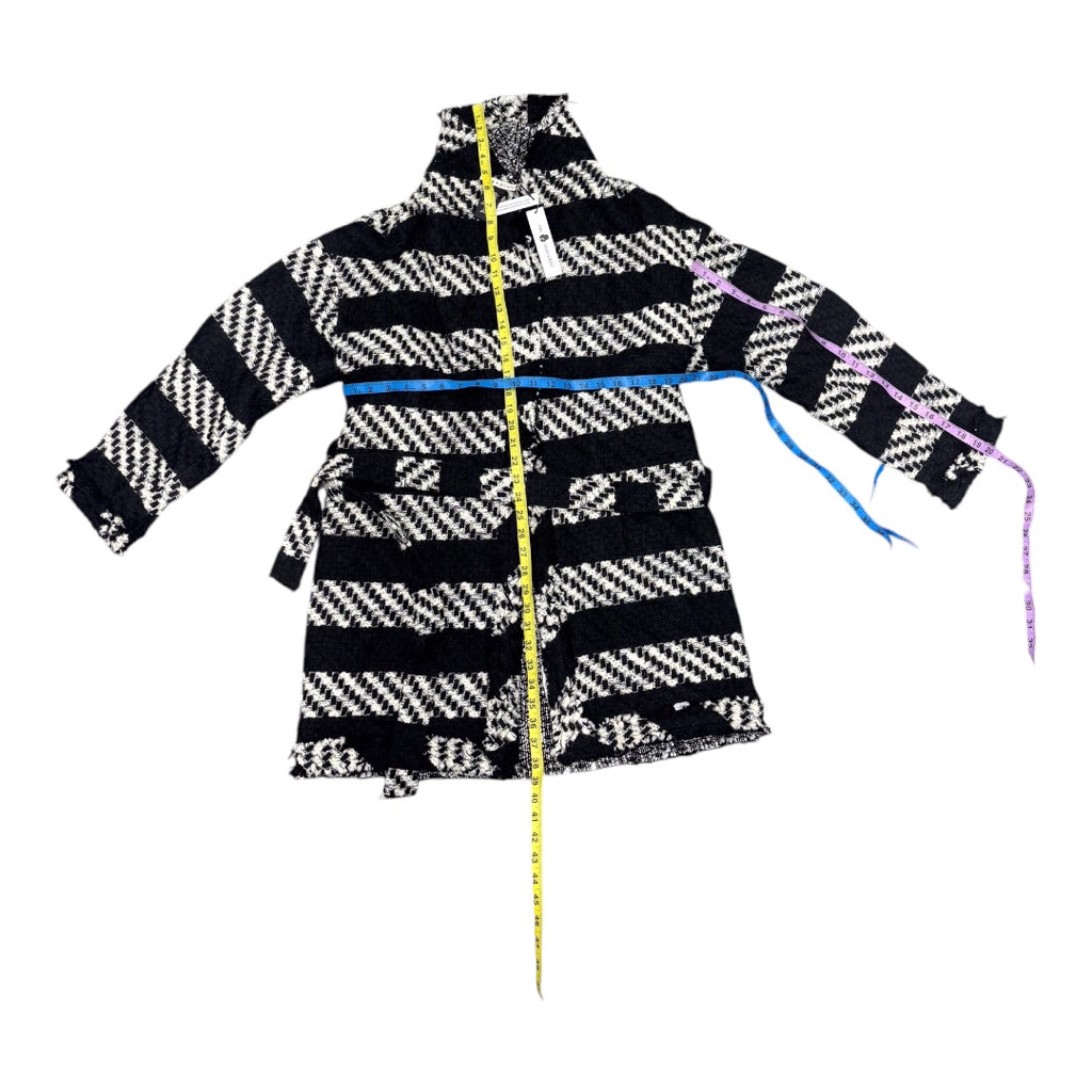NWT Alice + Olivia Black/White Jorgie Reversible Sweater Coat Wms Sz S
