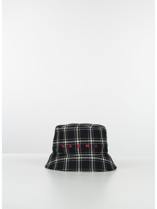 NWT MARNI Cappella Black/White Striped Bucket Hat