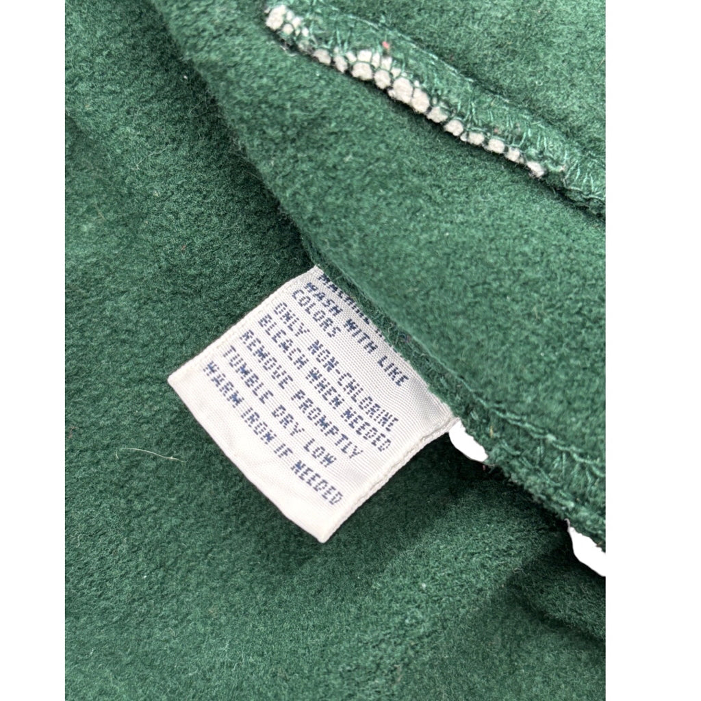VTG Polo Ralph Lauren College Green Jersey Knit Varsity Zip Up Jacket Mns Sz S