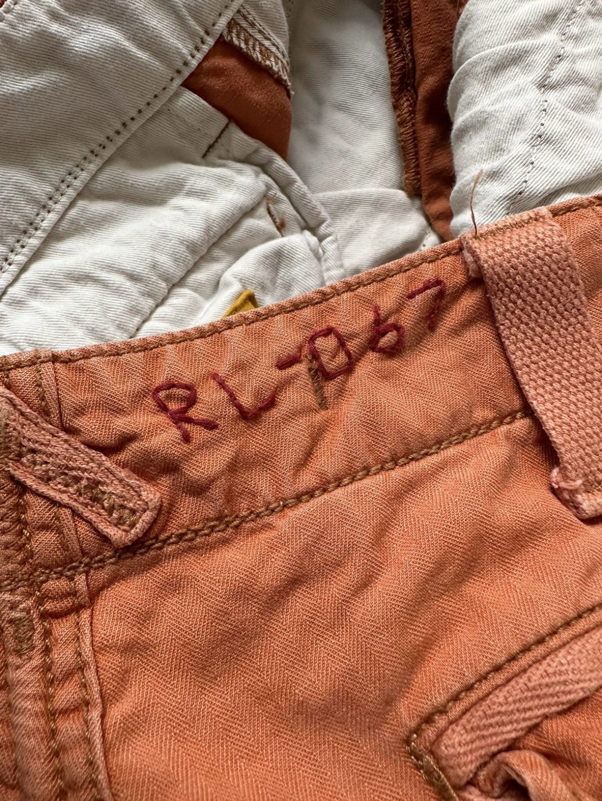 Vtg 90's Polo Ralph Lauren Orange RL-067 Military Bondage Cargo Mns Sz 36 x 30