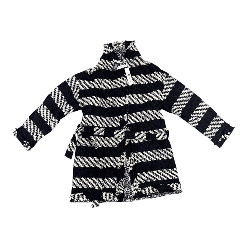 NWT Alice + Olivia Black/White Jorgie Reversible Sweater Coat Wms Sz S