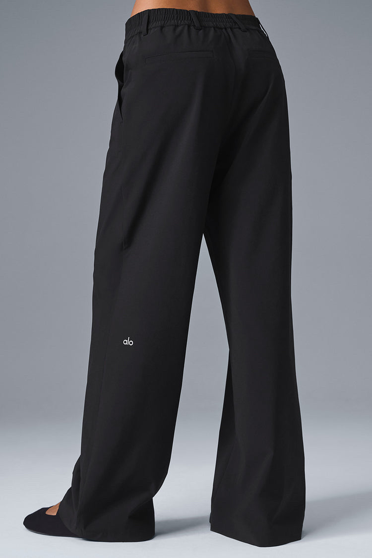 Alo Yoga Black High Waist Pursuit Women Trouser Regular Size M NWT