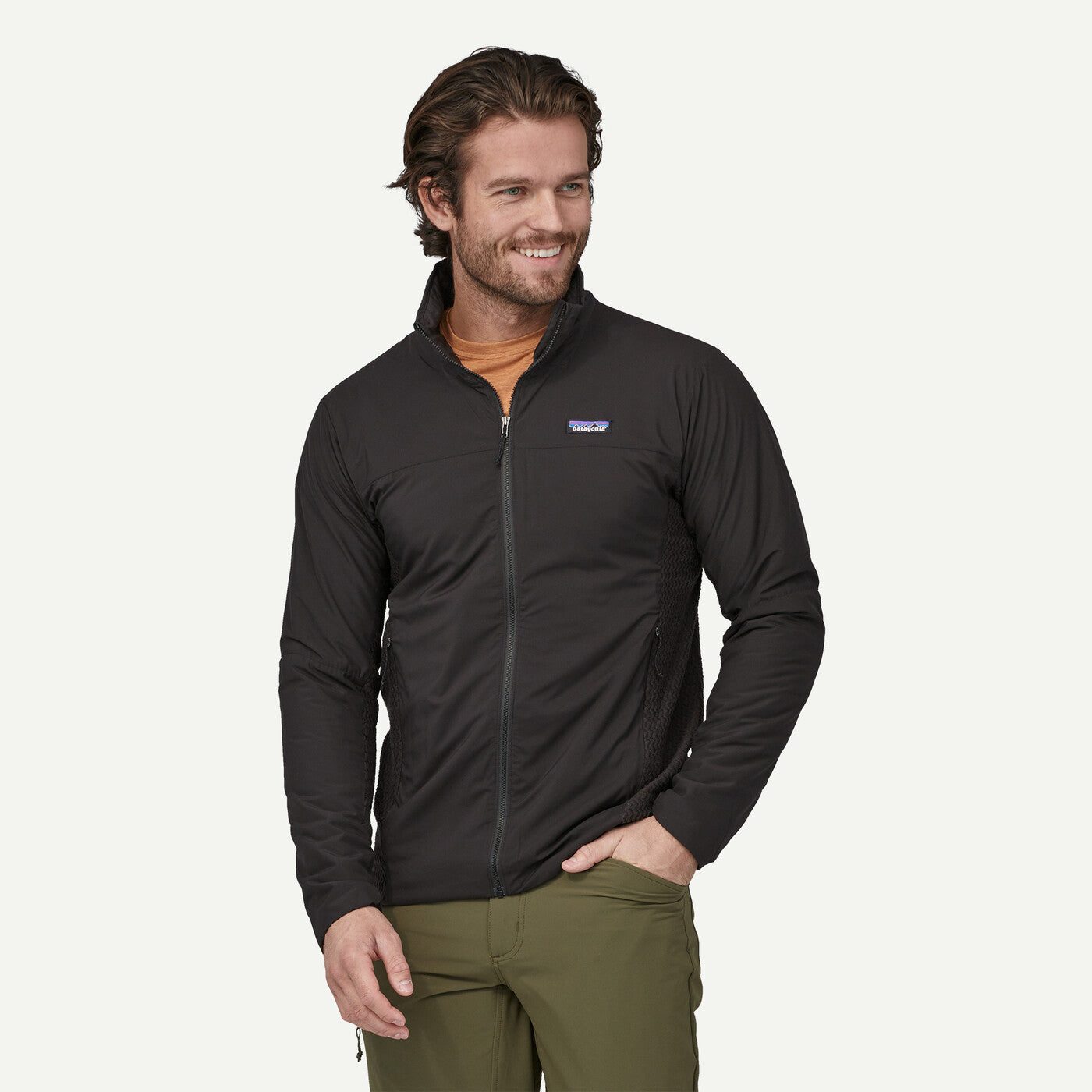NWT Patagonia Mens Nano Air Light Hybrid Black Insulated Zip up Jacket Sz M