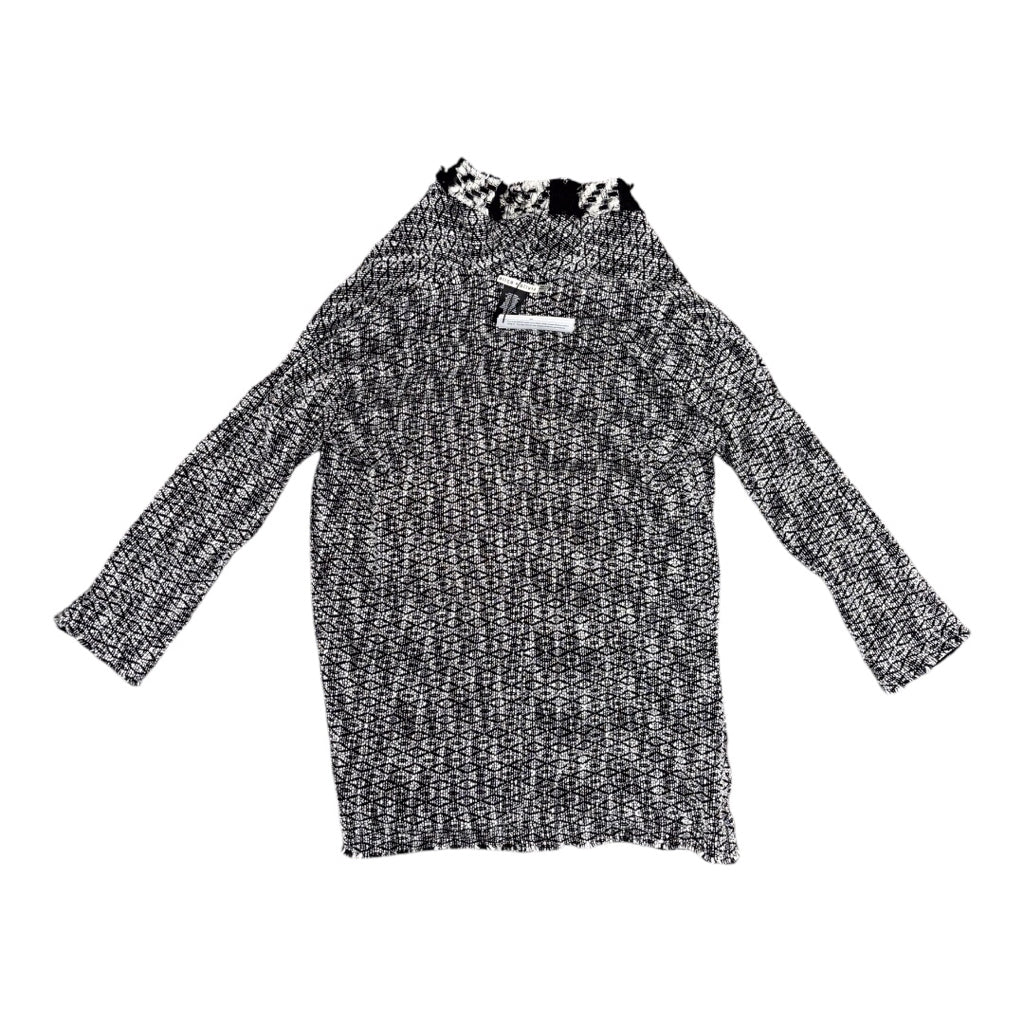 NWT Alice + Olivia Black/White Jorgie Reversible Sweater Coat Wms Sz S