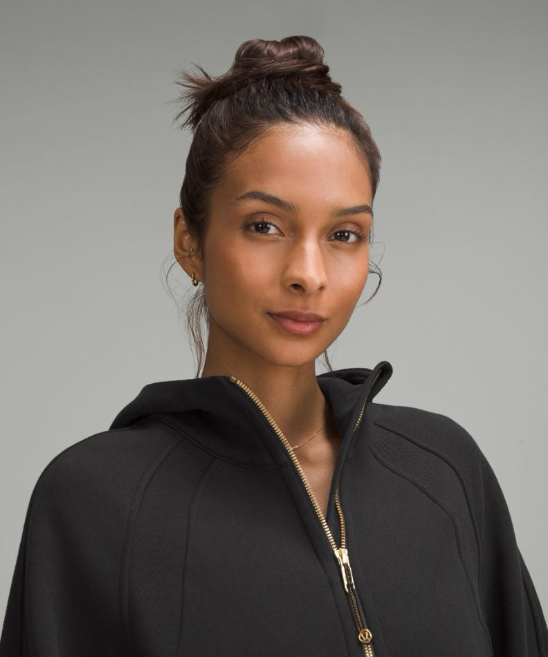 NWT Lululemon Black/Gold Scuba Oversized Half-Zip Hoodie Wmns Sz M/L