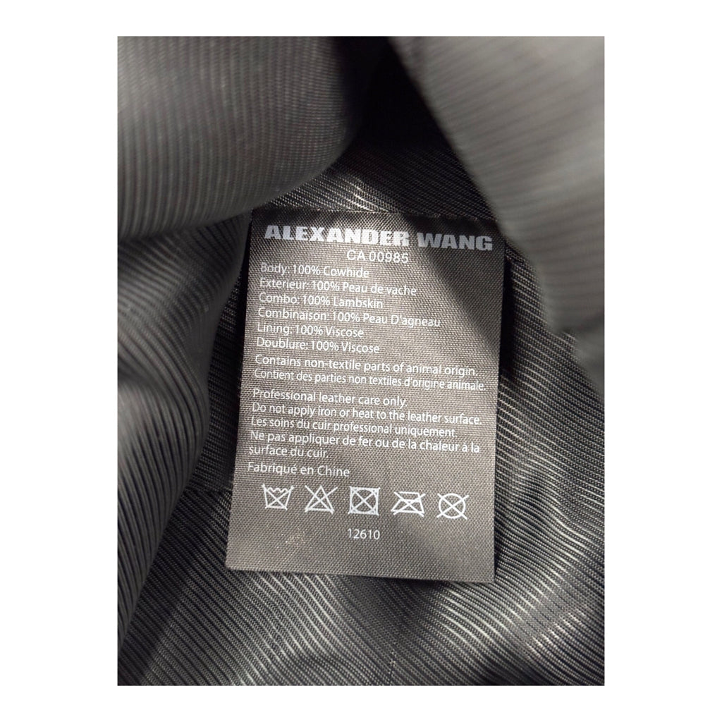 Alexander Wang Oxblood Cow Hide Wms Sz XS Pebbled Leather Mini Skirt Burgundy