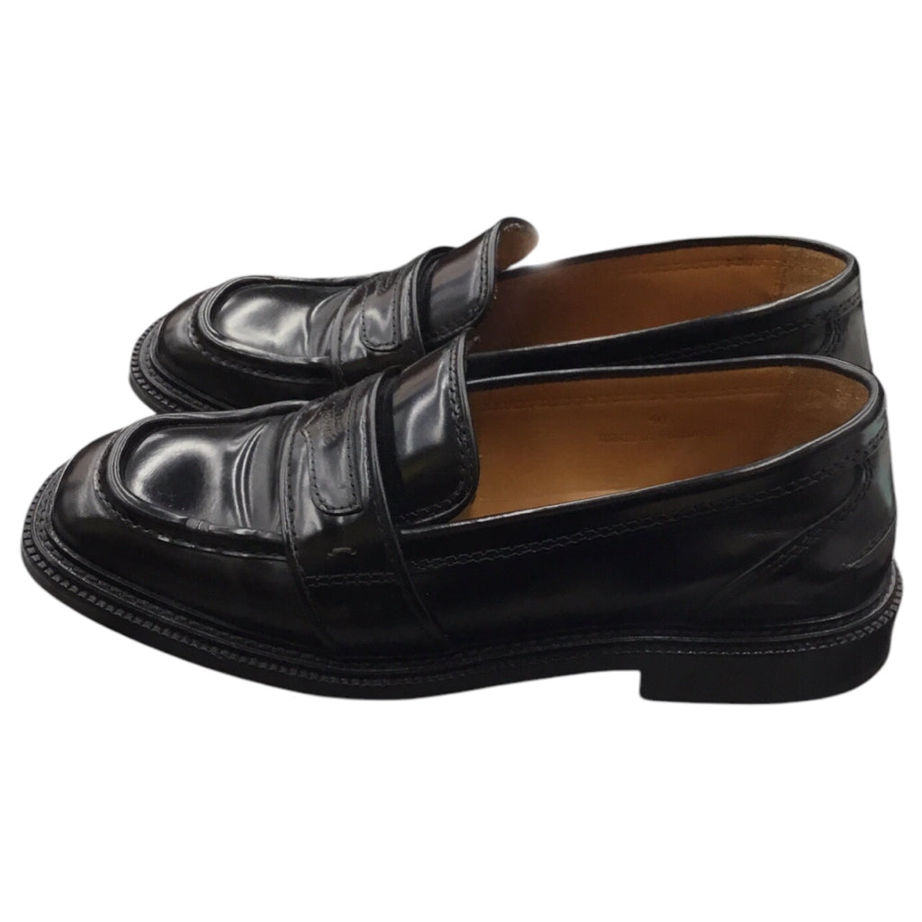 MAISON KITSUNE Womens Loafer Shoe Sz 40 Black Glossy Solid Color Preppy Classy