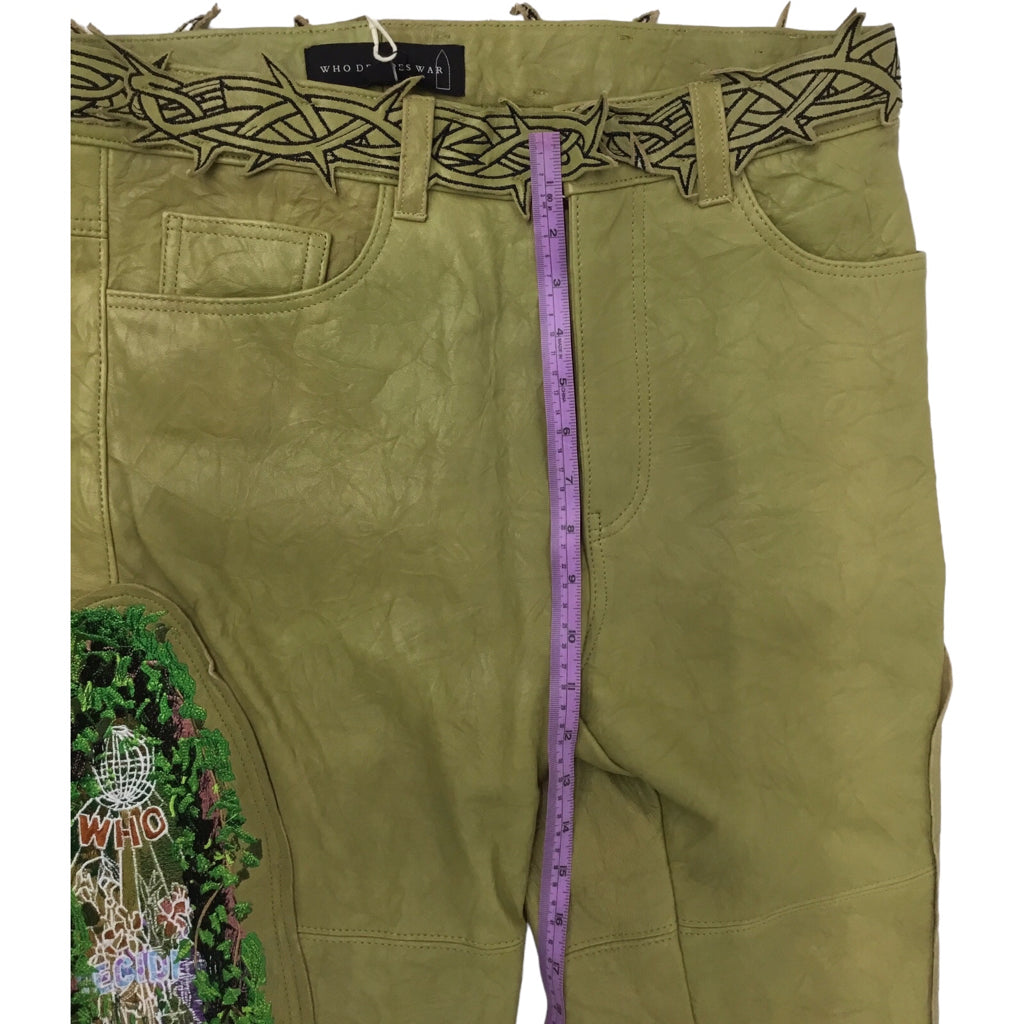 WHO DECIDES WAR Size 32 = MED Olive Jeans