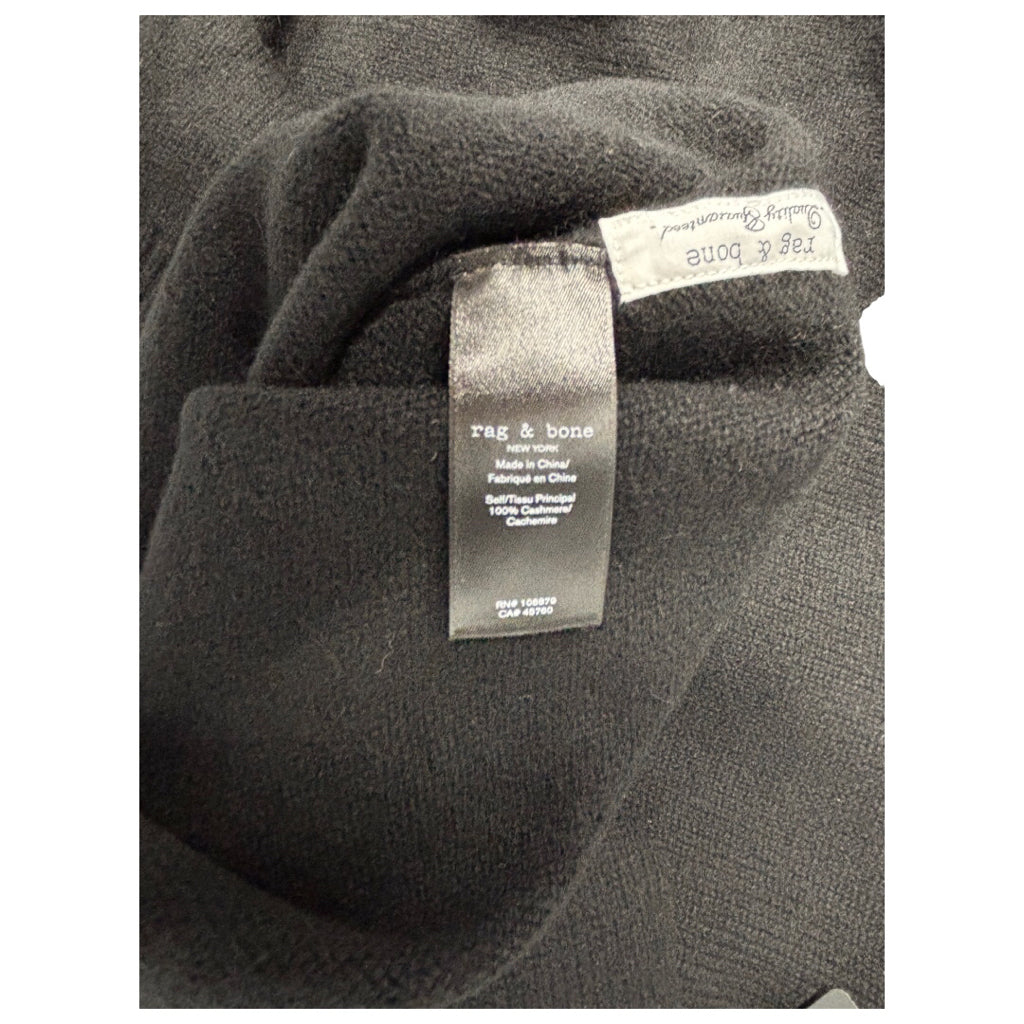 RAG & BONE Men Black Downing Cashmere Crew Sweater Sz L Casual NWT