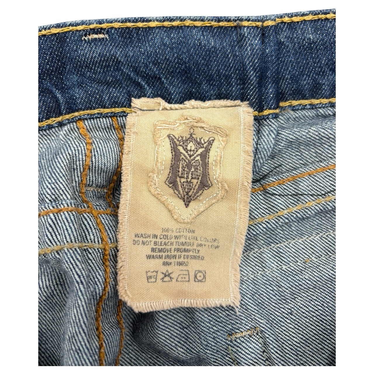 Vintage Monarch Made In USA Straight Leg Medium Wash W/ Embroidery Pocket 42W
