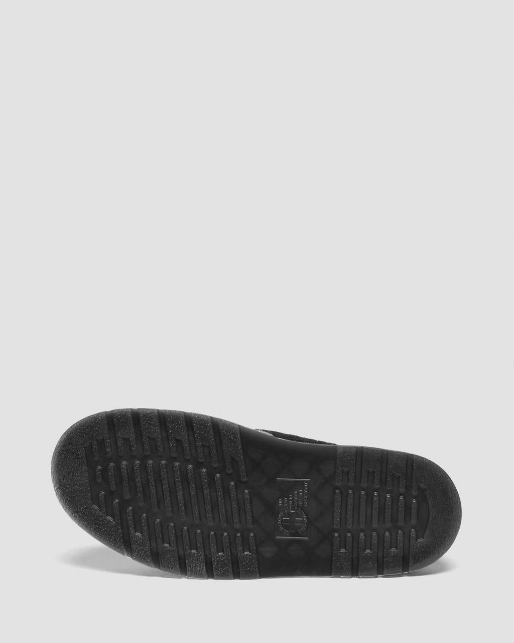 NWB Dr Martens Jorge II Hairy Suede Slip On Slingback Mule Gray Black Mns Sz 8