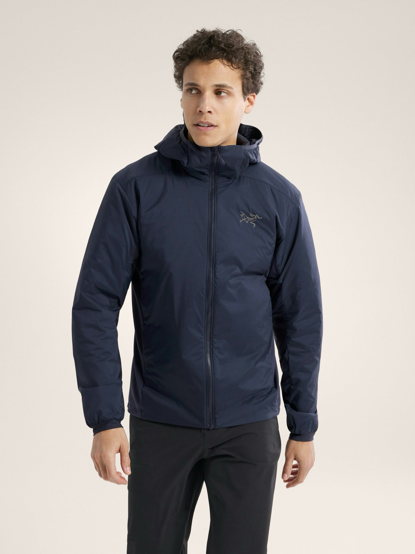 NWT Arc'teryx Mns Sz L Navy Atom Hoody Insulated Hiking Jacket Windbreaker