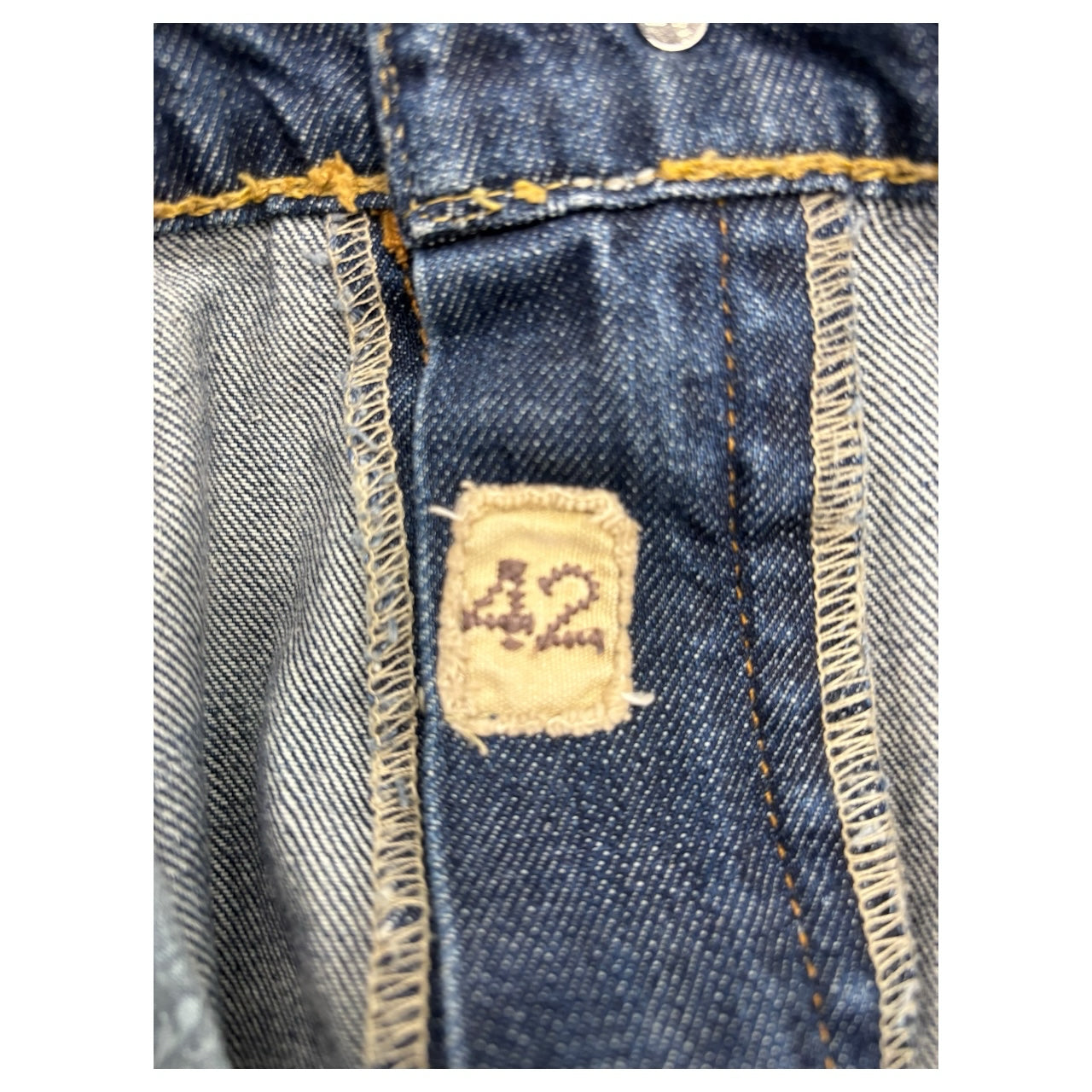 Vintage Monarch Made In USA Straight Leg Medium Wash W/ Embroidery Pocket 42W