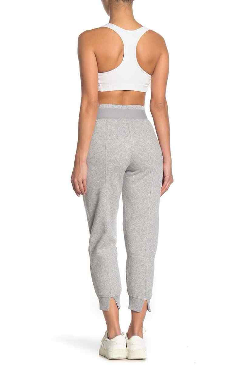 Adidas By Stella McCartney Heather Grey Cropped Spilt Cuff Women Sweatpants Sz S NWT