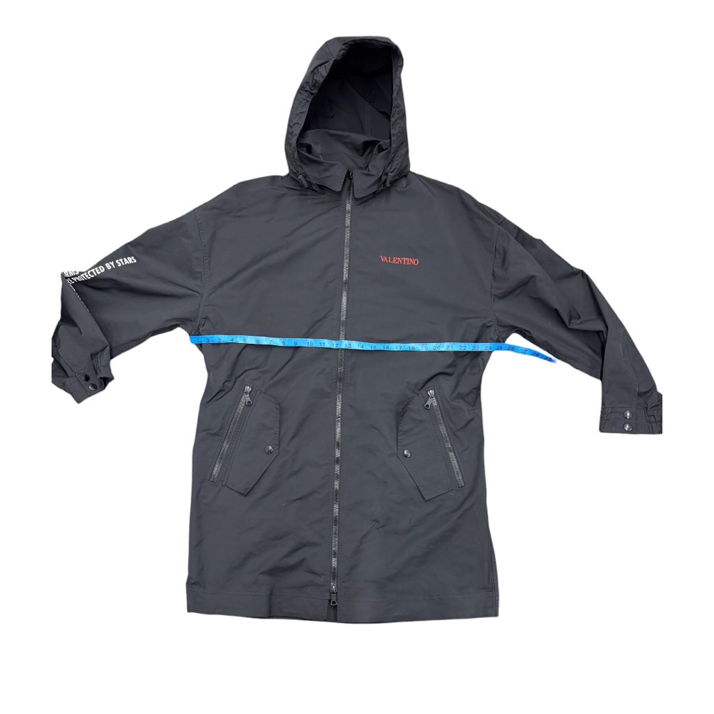Valentino Garavani Black Logo Moon Print Waterproof WindbreakerJacket Mns Sz 46