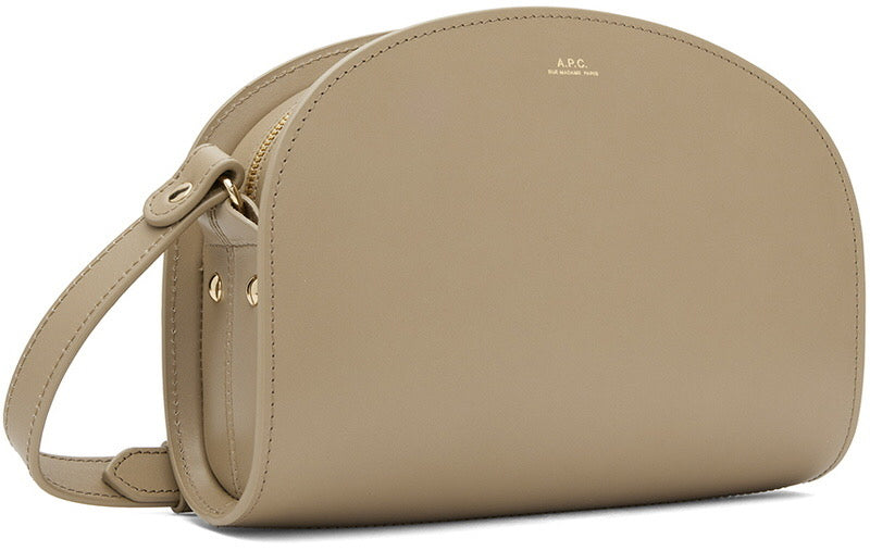 A.P.C Beige Demi-Lune Adjustable Shoulder Strap Bag