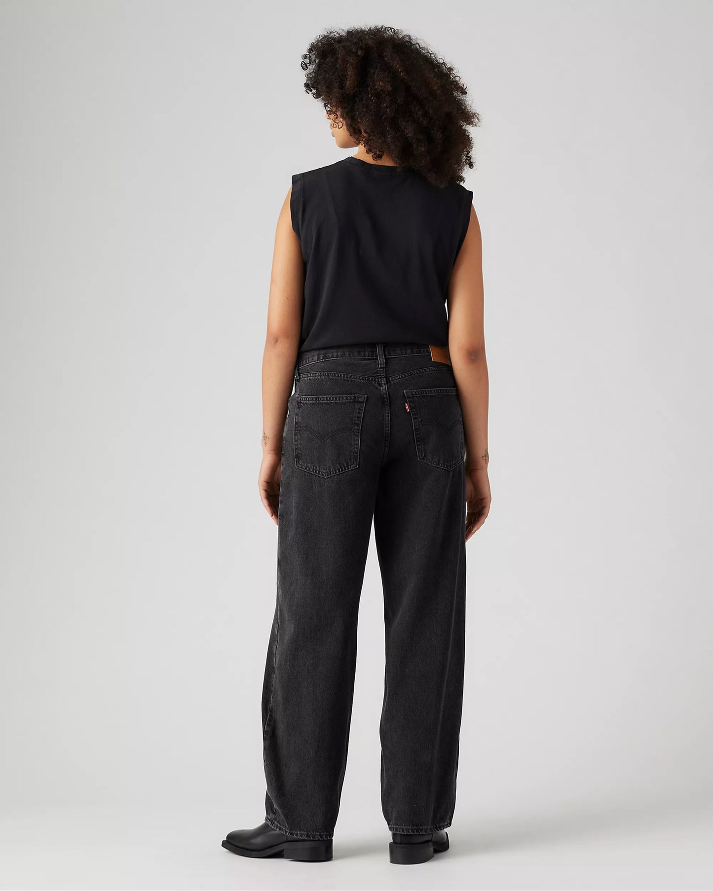 NWT Levi's Premium Baggy Dad Wmns Jeans Sz 29 x 30 Boot Barn Black No Stretch
