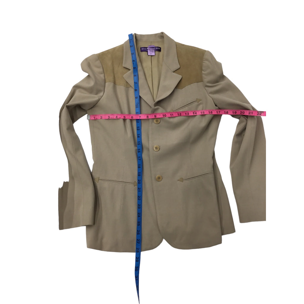 RALPH LAUREN PURPLE LABEL Size 10 = MED Beige Blazer