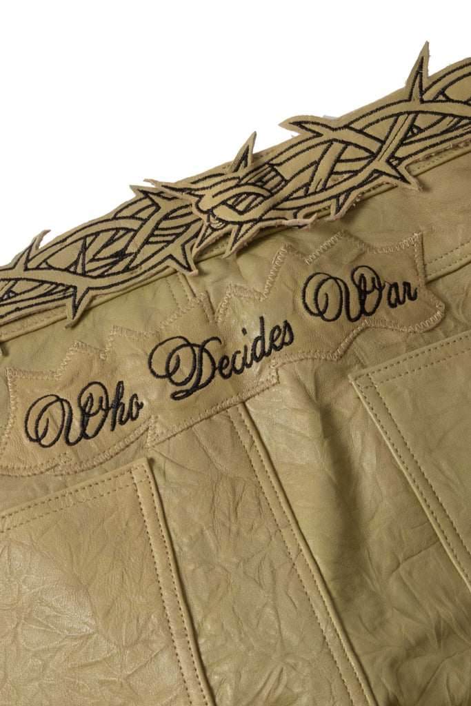 WHO DECIDES WAR Size 32 = MED Olive Jeans