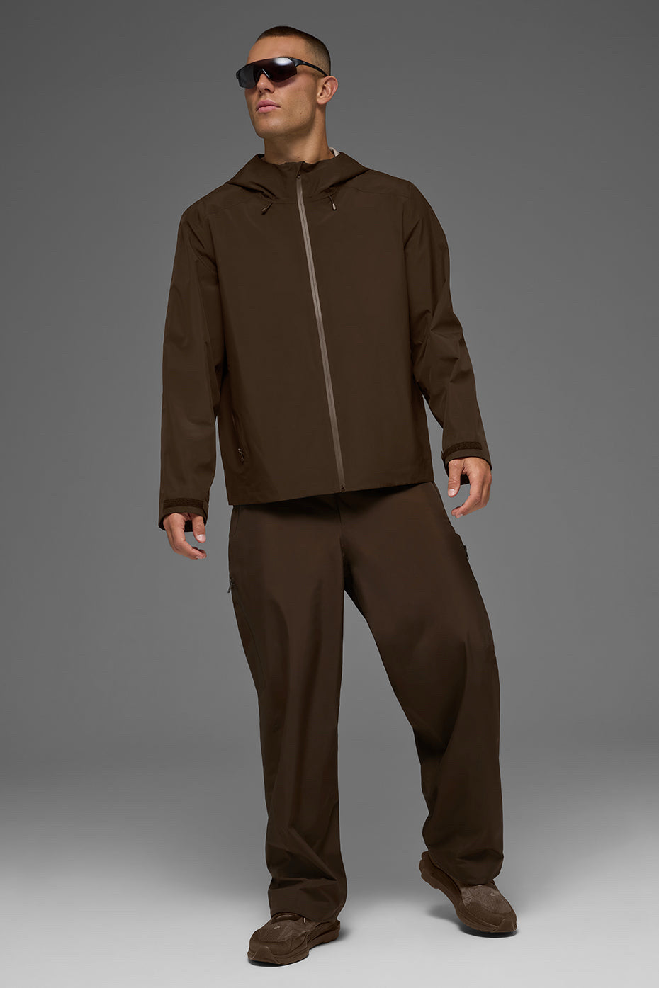 Alo Yoga Mens Alpha Shell Jacket Sz Large L Brown NWT Jacket Rain lightweight