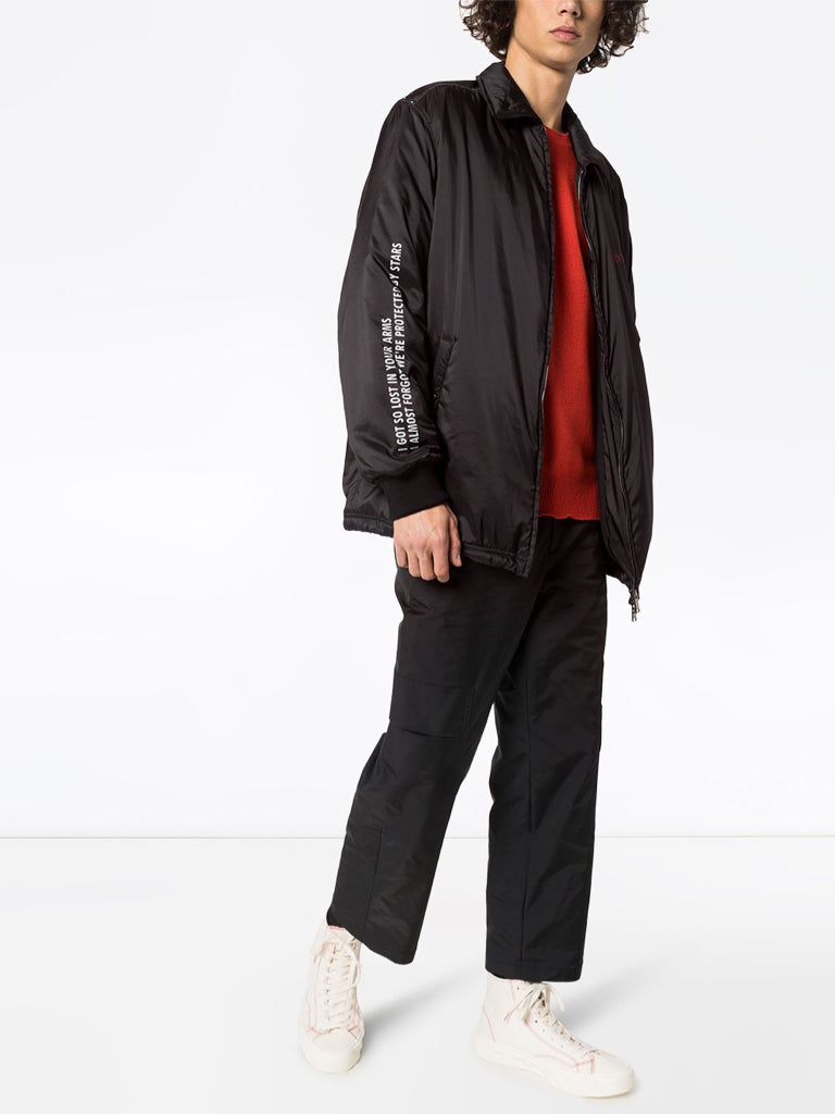 Valentino Garavani Black Logo Moon Print Waterproof WindbreakerJacket Mns Sz 46