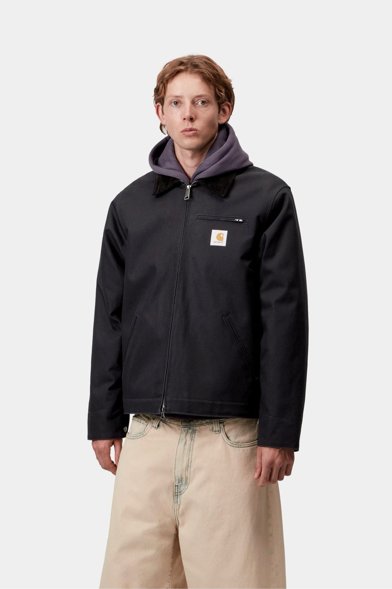 NWT Carhartt WIP Mns Sz M Detroit Dearborn Canvas Winter Jacket Dark Navy Black