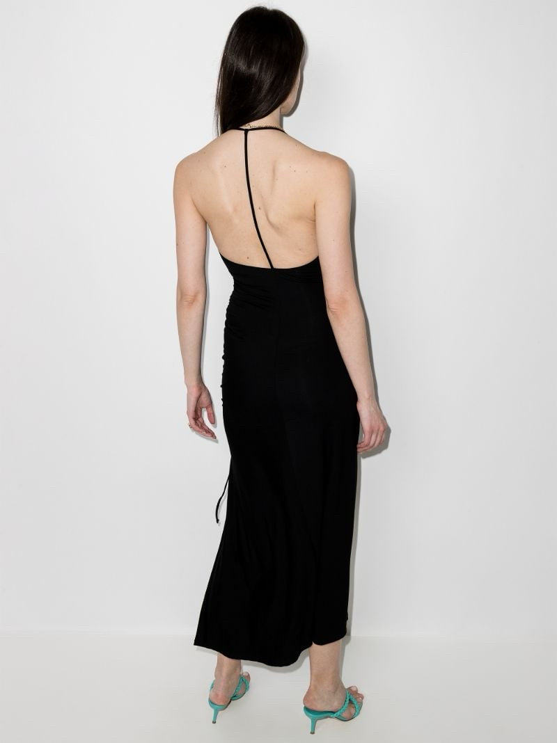 NWT Reformation Maci Halterneck Black Knit Midi Dress Wmns Sz M