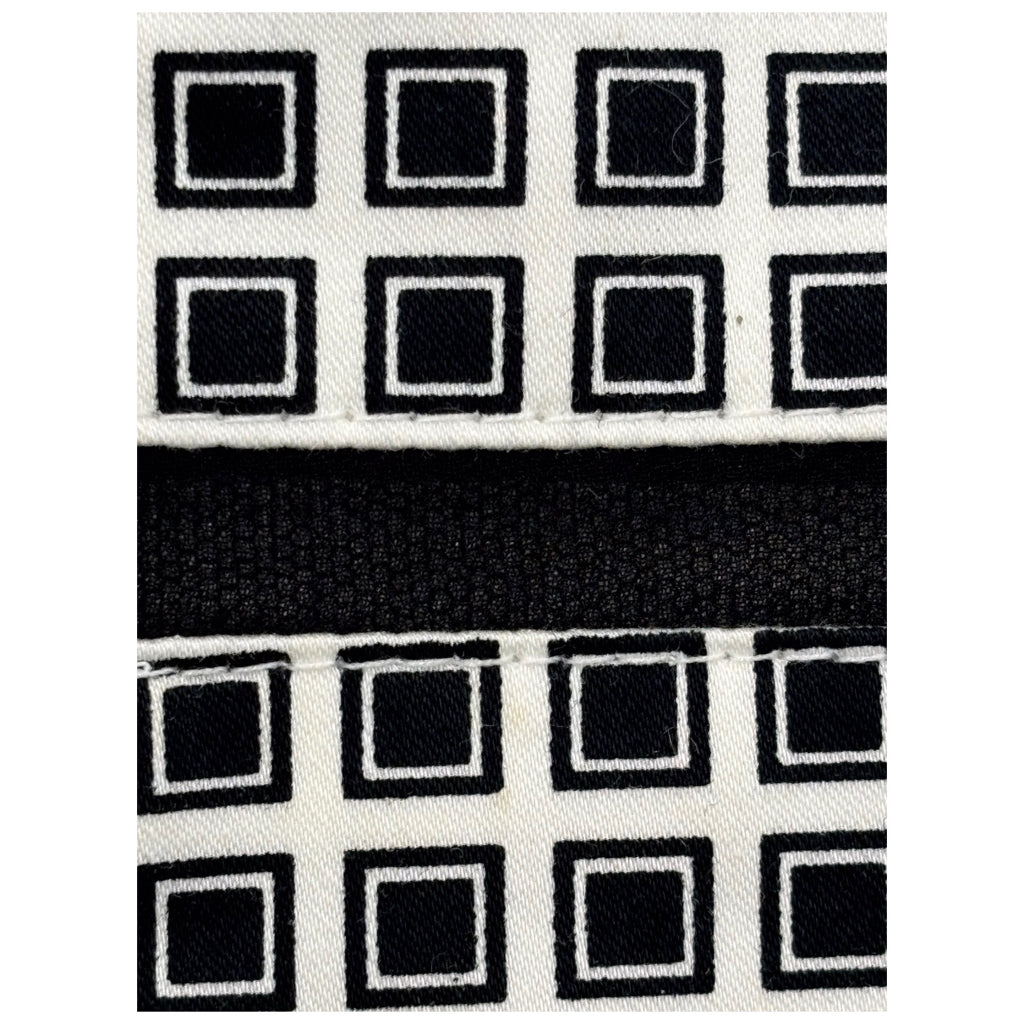 VERSACE Y2K Womens Square Pattern Mesh Stripes White Mini Skirt Sz 38