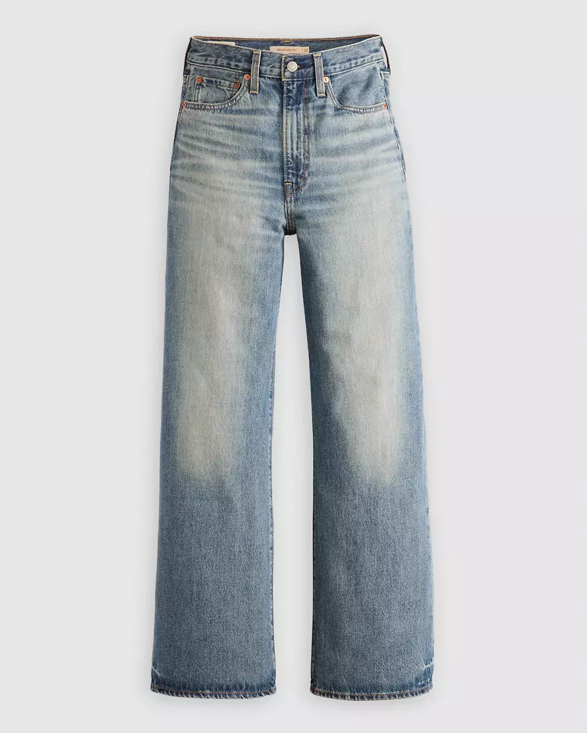 NWT Levi’s Women Tint Story Ribcage Wide Leg Jeans Size 32 X 32 Medium Wash