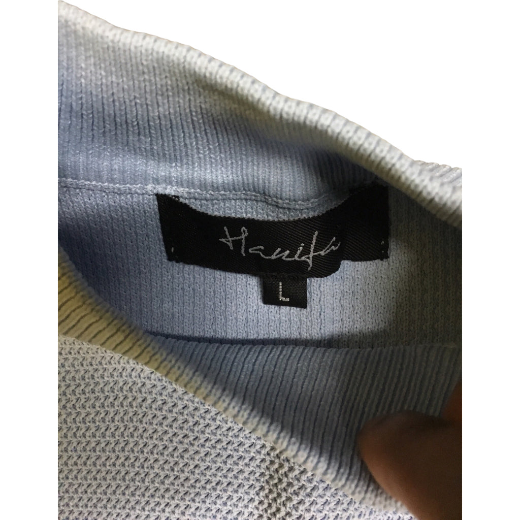 HANIFAH Size L Blue Shirt