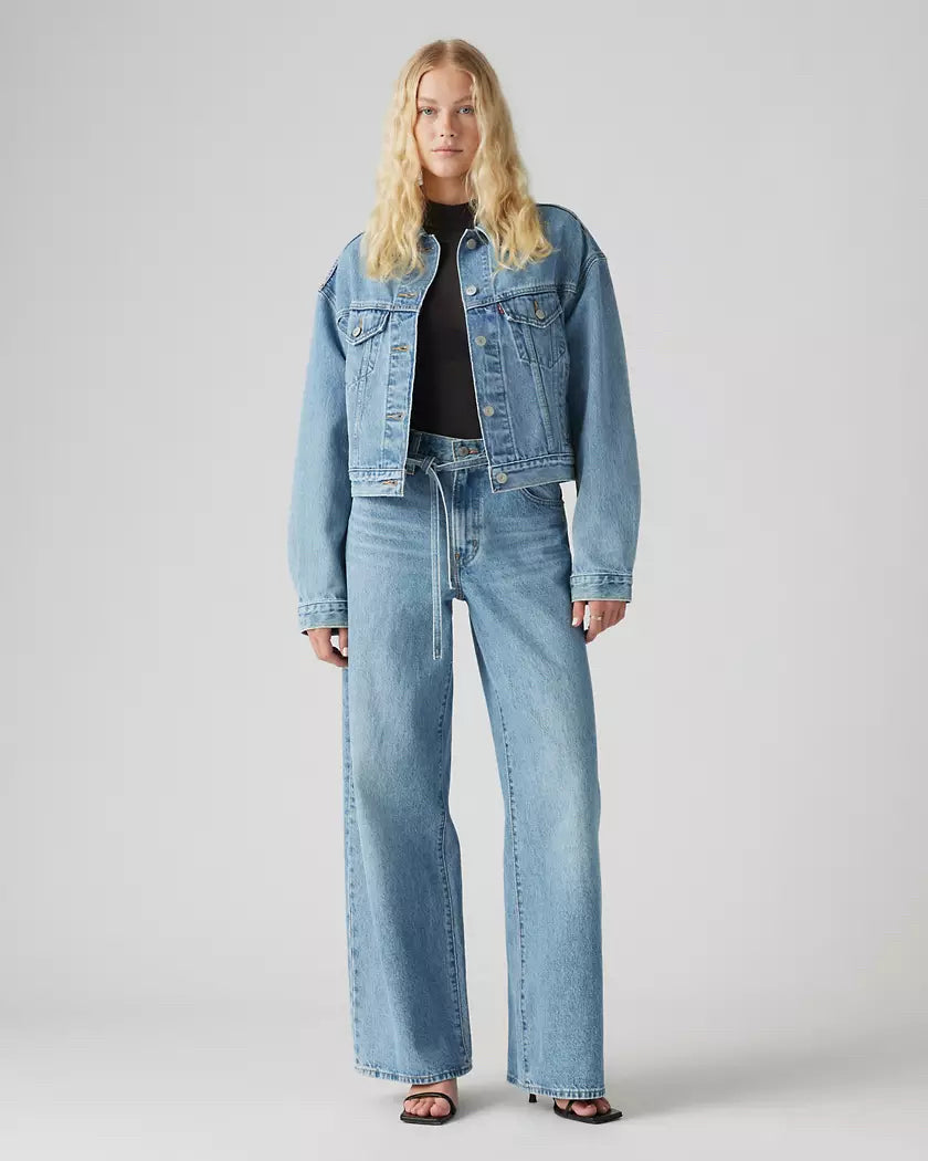 NWT Levi's Premium Xl Baggy Straight Wmns Jean Sz 28 x 31 Thanks Friend Mid Wash