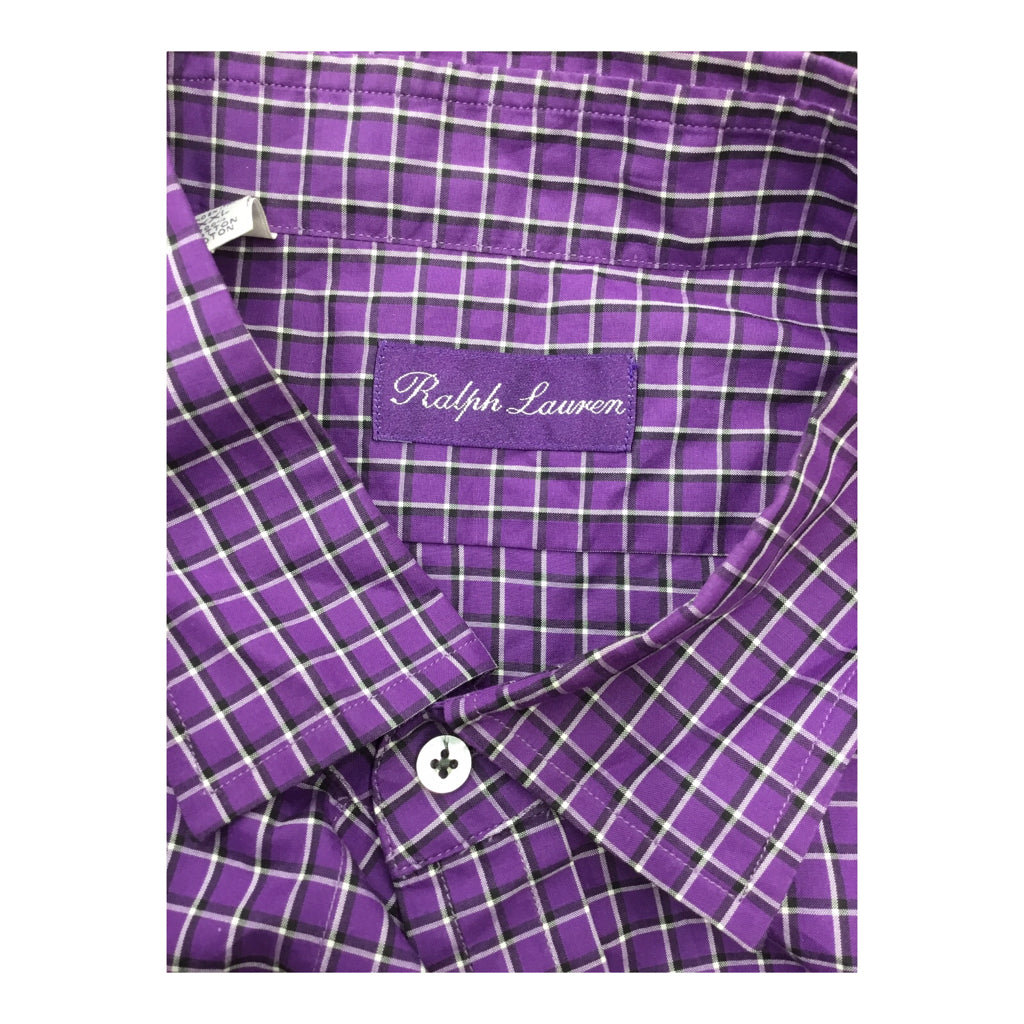 RALPH LAUREN Size XXL Purple Long Sleeve Button